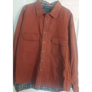 Scandia Woods Mens Long Sleeve Button Down Shirt XL‎ Rust Color